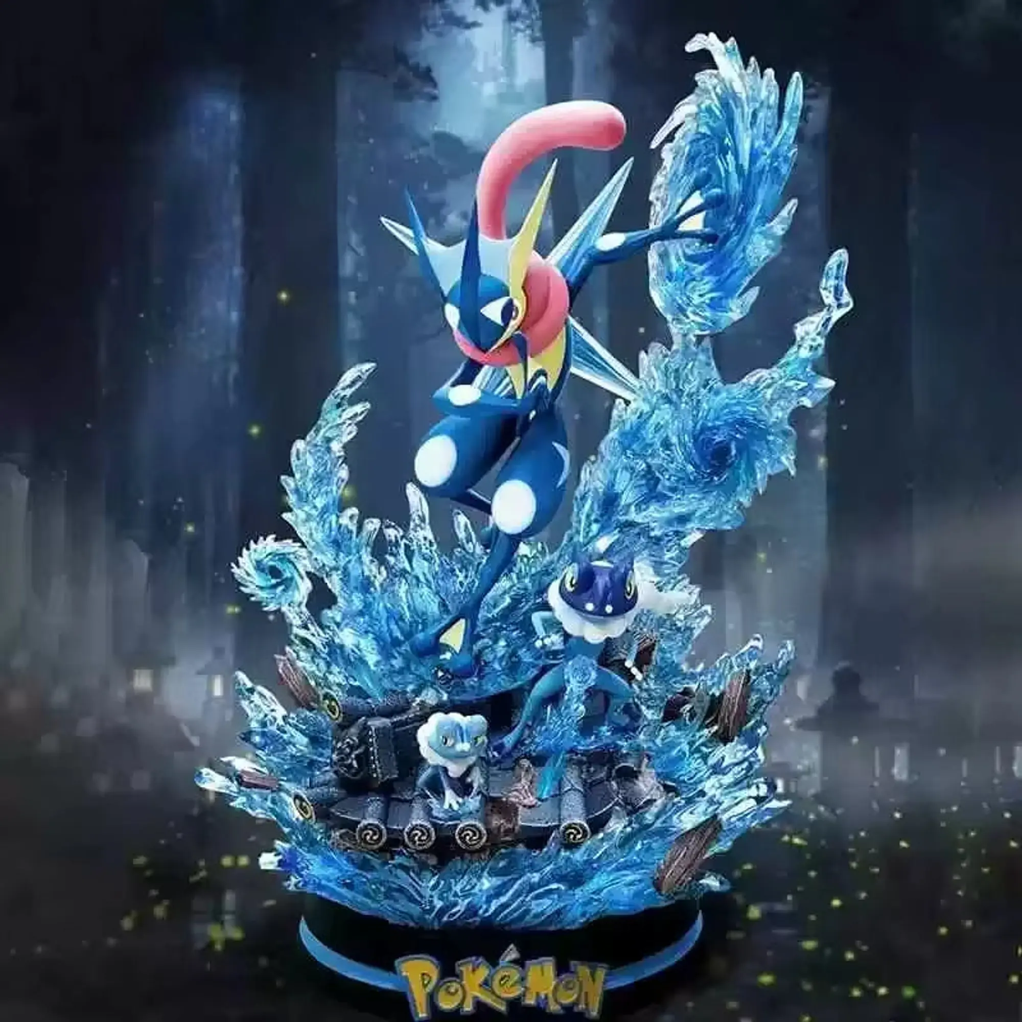 Diorama Greninja Evolution Froakie Frogadier Greninja EGG Studio PVC