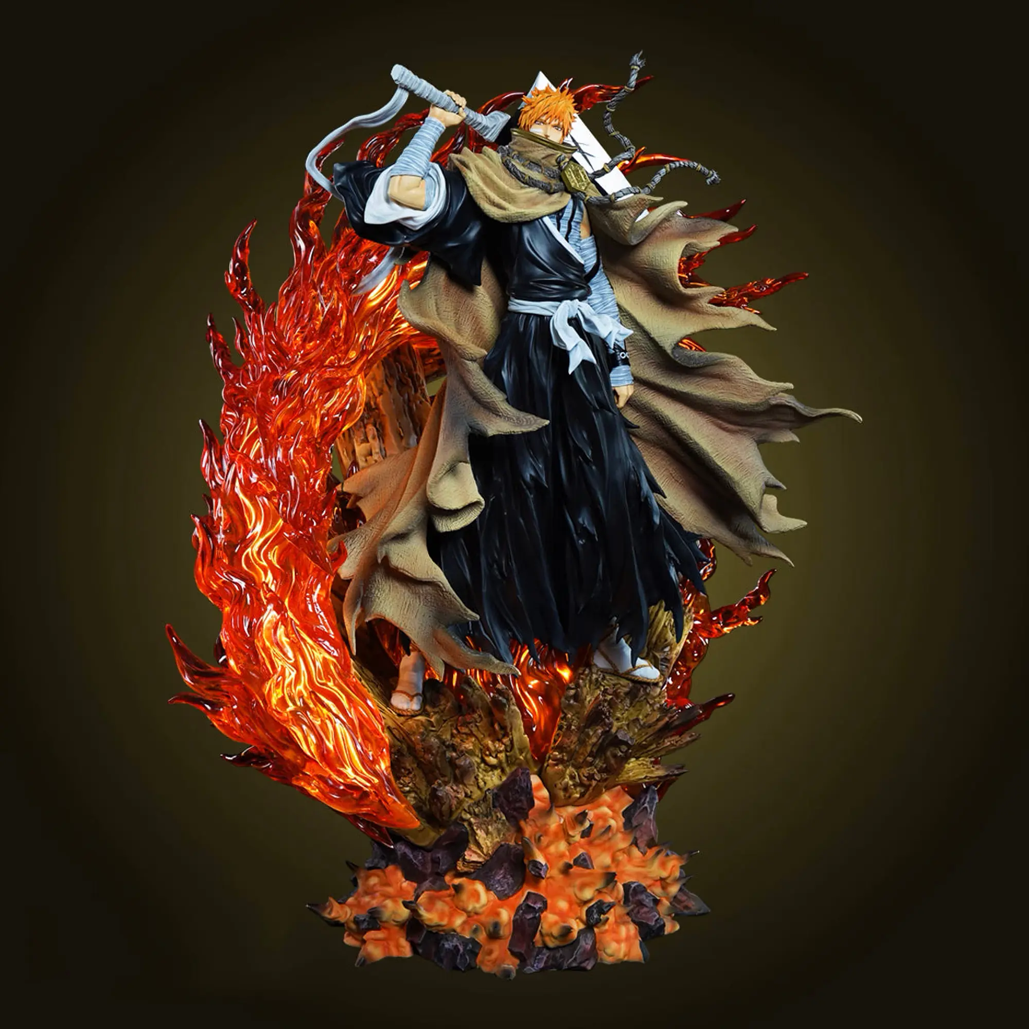 Bleach Ichigo Kurosaki Fire Zangetsu